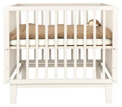 Produktbild von Novi at Home Olivia Laufgitter, weiß, MDF, höhenverstellbar (3 Stufen), ab Geburt, moderne Babybox mit abgerundeten Ecken