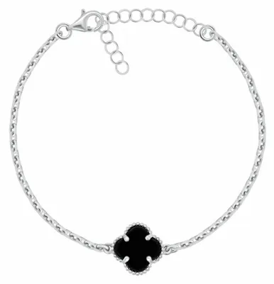 Produktbild von Silberarmband fü r Frauen Vierblä ttriges Kleeblatt BRC190WBC