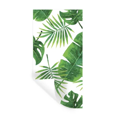 Produktbild von MuchoWow® Wandtattoo Wandsticker Wandaufkleber Tropisch - Blätter - Muster 40x80 cm Selbstklebend und Repositionierbar - Repositionierbar - Wasser abweisend