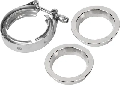 Zdjęcie produktu dla Zacisk V-band ze stali nierdzewnej z kołnierzem do automatycznej rury wydechowej (2,5 cala-63 mm)