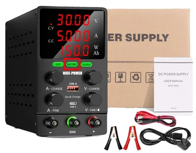 Immagine prodotto di Alimentazione elettrica, uscita a 12 V, protezione contro l'inversione di polarità, caricabatterie da 30 V 5 A