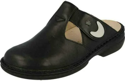 Produktbild von Finn Comfort Belem Damenpantolette, bequem, schwarz, Leder, NEU - Damenschuhe Pantolette / Zehentrenner, Schwarz, leder 