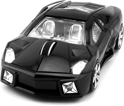 Produktbild von Kabellose 3D Sportwagen-Maus, Ergonomische Optische Computermaus 1000 DPI, 2,4 GHz Funk, Desktop & Laptop PC, Kompatibel mit Windows & Mac OS