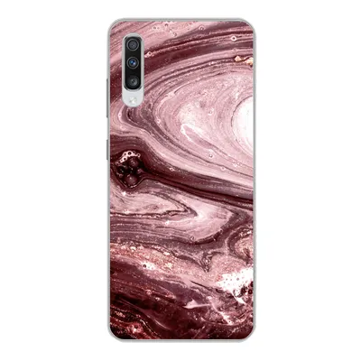 Produktbild von MuchoWow® Handyhülle Schutzhülle Hülle für Samsung Galaxy A70 Marmor - Gold - Rosa Silikon Softcase Handy Hülle - Schutzhaube