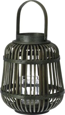 Image de PROGARDEN Lanterne en bambou 24 x 19 cm vert KO-435000460