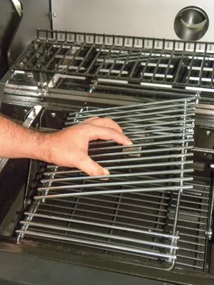Immagine prodotto di accessori per barbecue tepro Griglia principale 28 x 39 cm per sistema grate-in-grate - quadrata, profondità griglia regolabile, circa 39 - 50 cm