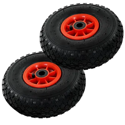Image de vidaXL Diable Pneus de rechange 2 pcs. Caoutchouc 3,00-4 (260x85)