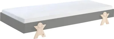 Produktbild von Einzelbett/Stapelbett Two Modulo 90x200 cm MDF Grau