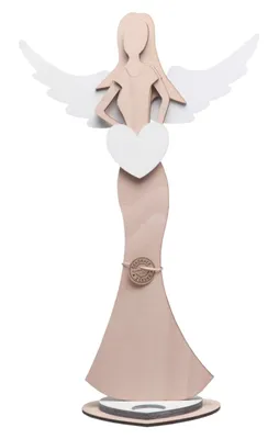 Produktbild von Holzengel 50 cm mit Kerze