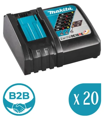 Zdjęcie produktu dla [Dla firm] Zestaw 20 ładowarek MAKITA DC18RC