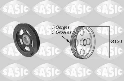 Produktbild von SASIC 2156072 Riemenscheibe Kurbelwelle für HYUNDAI ix35 (LM, EL, ELH) 150mm