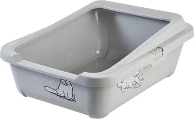 Immagine prodotto di Lettaia per gatti in metallo - Dimensioni: L 43 cm x P 32 cm x A 16 cm - Colore: grigio