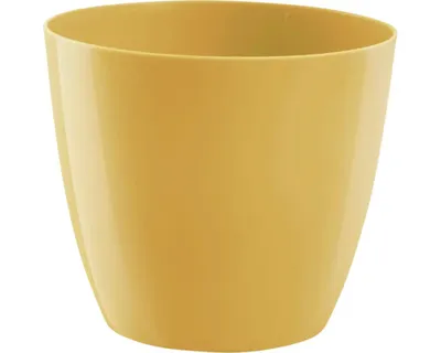 Obrázok produktu pre Obal na kvetináč plastový Ella Ø 15 cm lesklý medový