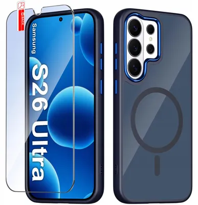 Produktbild von Hülle für Samsung S26 Ultra – Magsafe-Hülle, matt, magnetisch, Premium + Glas