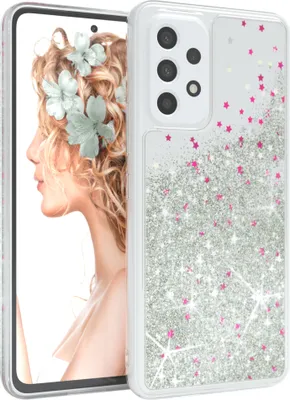 Produktbild von EAZY CASE - Glitzer Hülle kompatibel mit  Samsung Galaxy A53 5G Glitzer Schutzhülle, Soft Case, Backcover Transparent mit Motiv
