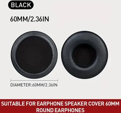 Immagine prodotto di Cuscinetti auricolari di ricambio da 60 mm per cuffie Bose, Sennheiser, ATH, Sony, AKG, Philips, Audio-Technica, Razer Kraken Universali, 1 paio