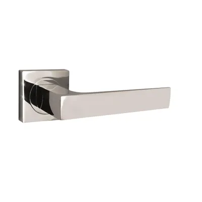 Produktbild von Domino Türgriff QUADRADO-QR M9 ohne Schlossrosette quadratischen Rosetten Türklinke für Zimmertür aus Aluminium Nickel Türdrückergarnitur