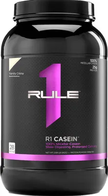 Produktbild von Rule1 R1 Casein Protein (2lbs) Vanilla Crème - Eiweiße - Kasein