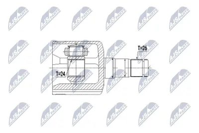 Produktbild von NTY Gelenksatz Antriebswelle Vorne Links für VOLVO S80 I (184) NPW-VV-087