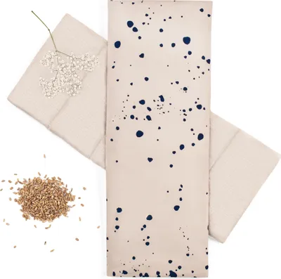 Produktbild von Blumtal Körnerkissen 50 x 20 cm - Bezug aus 100% Baumwolle abnehmbar und waschbar, Wärmekissen aus Weizenkörnern für Rücken und Nacken