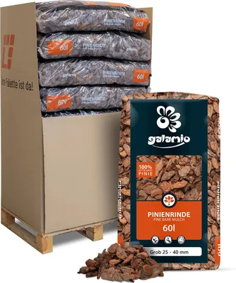 Produktbild von Galamio Rindenmulch Pinie Grob 60l x 12 Sack 720l 12er Palette