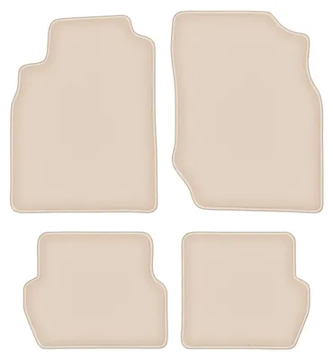Produktbild von DURBAN Beige Velours-Fußmatten-Set für Nissan Almera N16 Schrägheck (2000-2006)