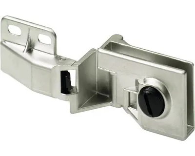 Produktbild von Hettich Glastürscharnier Zinkdruckguss, vernickelt/matt, 1 Stück
