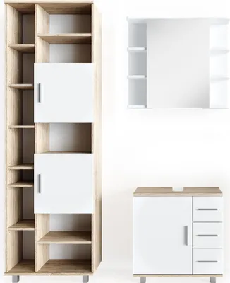Immagine prodotto di Set mobili bagno Vicco Ilias Sonoma 3 parti, con colonna, Model 31052