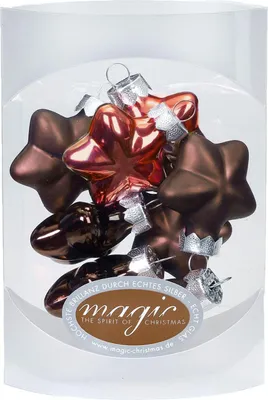 Produktbild von Strahlensterne 8 Stk 4cm Cognac Diamond