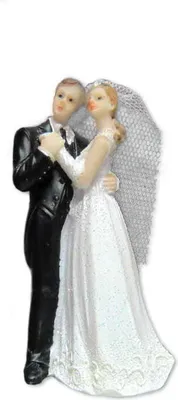 Produktbild von Hochzeitspärchen als Deko für die Hochzeitstorte 9 cm