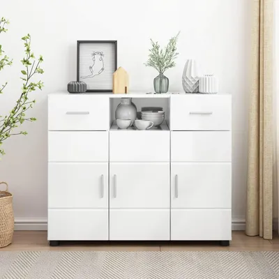 Produktbild von Möbel Holzschrank Hochglanz Weiß Holzwerkstoff - Gartenmöbelgarnituren &1417