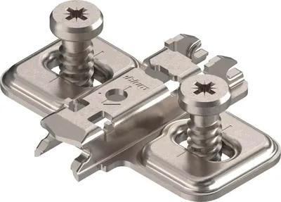 Obrázok produktu pre BLUM CLIP krížová montážna doska, otvor s drážkou, oceľ, systémové skrutky, vzdialenosť 0 mm