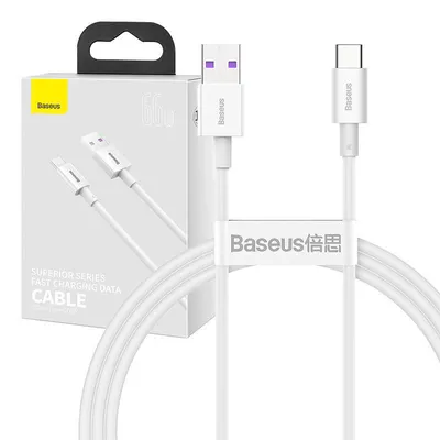 Produktbild von Baseus Superior Kabel Usb - Usb Typ C 66 W 6A 1 M Weiss (Catys-02)
