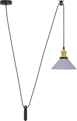 Zdjęcie produktu dla Lampa Wisząca Z Regulacją Wysokości E27 Połysk Szary Lumarko!