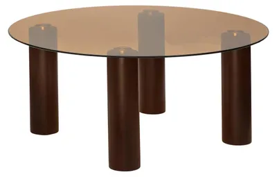 Produktbild von Runder Couchtisch "Ambra", Durchmesser 80 cm, bernsteinfarben