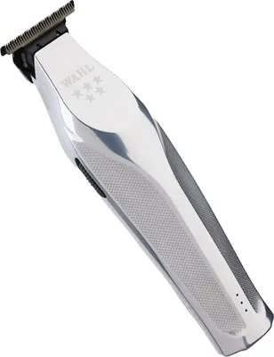 A silver and black WAHL trimmer is shown against a white background.