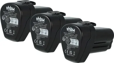 Produktbild von vhbw 3x Akku kompatibel mit Metabo PowerMaxx ULA LED Werkzeug (2000 mAh, Li-Ion, 10,8 V)