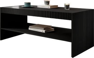 Produktbild von MIRJAN24 Couchtisch Pafos, Stilvoll Wohnzimmer Kollektion, Kaffeetisch, Modern Sofatisch (Farbe: Schwarz)