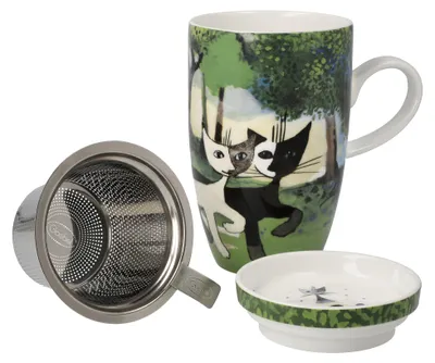 Produktbild von Goebel Una passeggiata nel verde Teetasse mit Deckel und Sieb