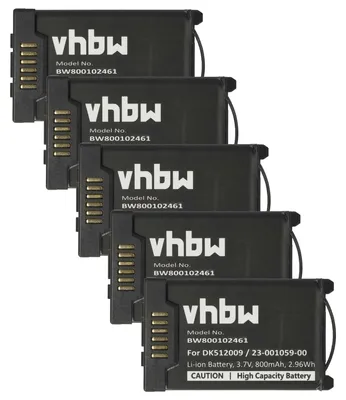 Produktbild von vhbw 5x Akku kompatibel mit DeTeWe BeeTel 610 schnurlos Festnetz Telefon (800 mAh, 3,7 V, Li-Ion)