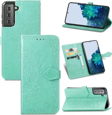 Produktbild von König Design Hülle kompatibel mit Samsung Galaxy S22 5G Kunstleder Handyhülle - Handy Case Grün