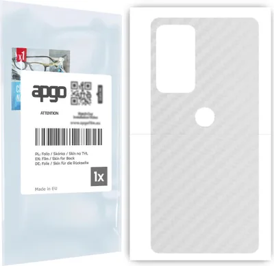 Produktbild von apgo Rückseite Schutzfolie für Motorola Edge 20 Pro -  Hinten Schutzfolie Carbon Transparent (durchsichtig), Rückseite Folie schützt vor Kratzern und Fingerabdrücken