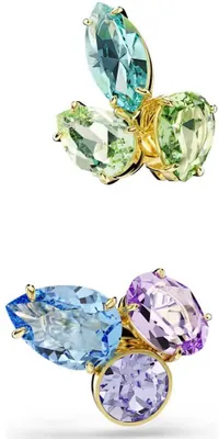 Image de Paire De Boucles D'oreilles Swarovski, Métal Simple 5741585