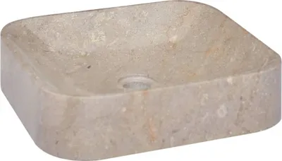 Produktbild von Waschbecken Grau 40x40x10 cm Marmor