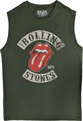 Image de The Rolling Stones - "Tour '78" Haut sans manches pour homme/femme unie RO5854 (XL) (Vert)