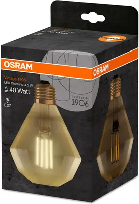 Image de Amp.led Diamond édition 1906 Claire Filament Or 4.5w40 E27 - Osram