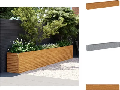 Obrázok produktu pre vidaXL Zvýšený záhon 482x50x69 cm Corten oceľ - Kvetináče a sadenice
