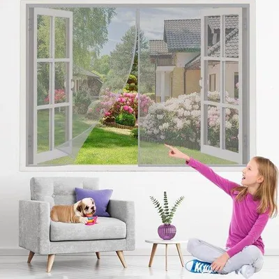 Image de Moustiquaire automatique - 215 x 210 cm - Gris