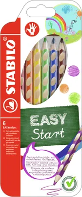 Produktbild von Ergonomischer Buntstift für Rechtshänder - STABILO EASYcolors - 6er Pack - mit 6 verschiedenen Farben