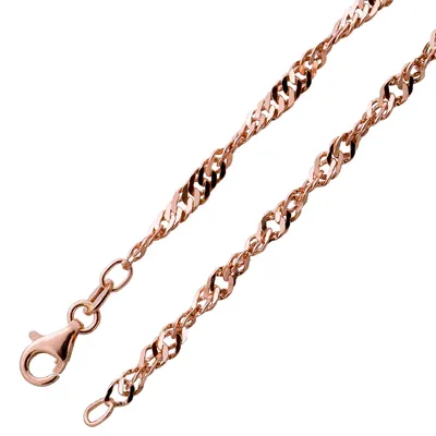 Produktbild von Singapur Armband 2.8mm Silber 925 rosegold vergoldet  18